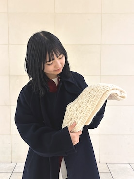 「アイテム（ピーコート）」を使った、chihiroさん（レディース・153cm）の秋コーディネート