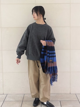 「アイテム（その他トップス）」を使った、chihiroさん（レディース・153cm）の秋コーディネート