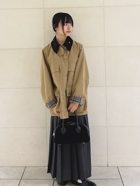 「アイテム（レインシューズ）」を使った、chihiroさん（レディース・153cm）の秋コーディネート