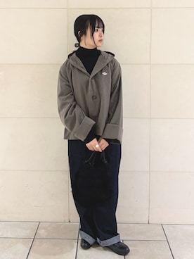 「アイテム（レインシューズ）」を使った、chihiroさん（レディース・153cm）の秋コーディネート