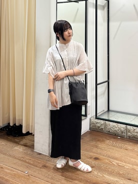 「URBAN RESEARCH DOORS（アーバンリサーチドアーズ）のグルカサンダル（サンダル、ホワイト系）」を使った、chihiroさん（レディース・153cm）の夏コーディネート
