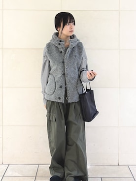 「アイテム（サンダル）」を使った、chihiroさん（レディース・153cm）の秋コーディネート