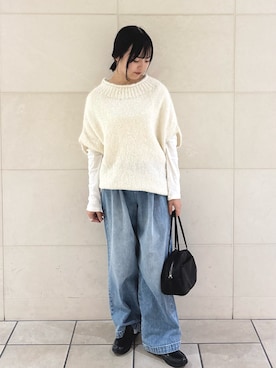 「アイテム（レインシューズ）」を使った、chihiroさん（レディース・153cm）の秋コーディネート