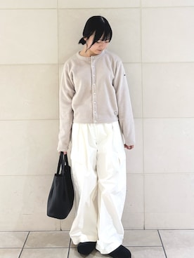 「トレンド秋素材コーデ」｜「アイテム（パンツ）」を使った、chihiroさん（レディース・153cm）の秋コーディネート