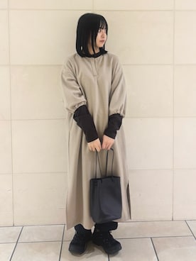 「URBAN RESEARCH DOORS（アーバンリサーチドアーズ）のアイテム（ショルダーバッグ）」を使った、chihiroさん（レディース・153cm）の冬コーディネート
