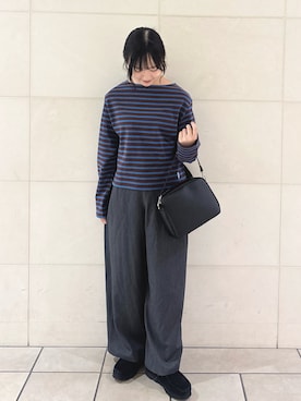 「URBAN RESEARCH DOORS（アーバンリサーチドアーズ）の2WAYスクエアショルダーバッグ（ショルダーバッグ）」を使った、chihiroさん（レディース・153cm）の秋コーディネート