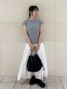 「新作」｜「アイテム（ワンピース）」を使った、chihiroさん（レディース・153cm）の夏コーディネート