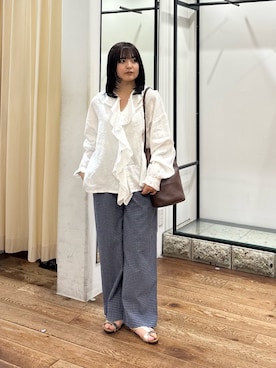 「MARCO BIANCHINI（マルコビアンチーニ）のアイテム」を使った、chihiroさん（レディース・153cm）の夏コーディネート