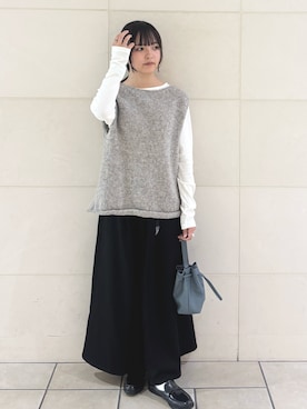 「アイテム（レインシューズ）」を使った、chihiroさん（レディース・153cm）の秋コーディネート