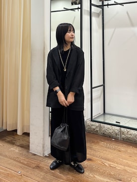 「URBAN RESEARCH DOORS（アーバンリサーチドアーズ）のシアーベロアワンピース（ワンピース、ブラック系）」を使った、chihiroさん（レディース・153cm）の秋コーディネート