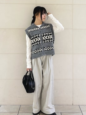 「st2508」｜「アイテム（ローファー）」を使った、chihiroさん（レディース・153cm）の秋コーディネート