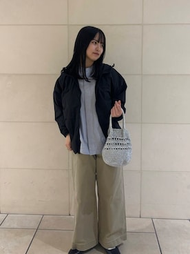 「newarrival」｜「アイテム（ナイロンジャケット）」を使った、chihiroさん（レディース・153cm）の春コーディネート