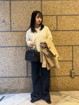 「新作」｜「アイテム（ローファー）」を使った、chihiroさん（レディース・153cm）の冬コーディネート