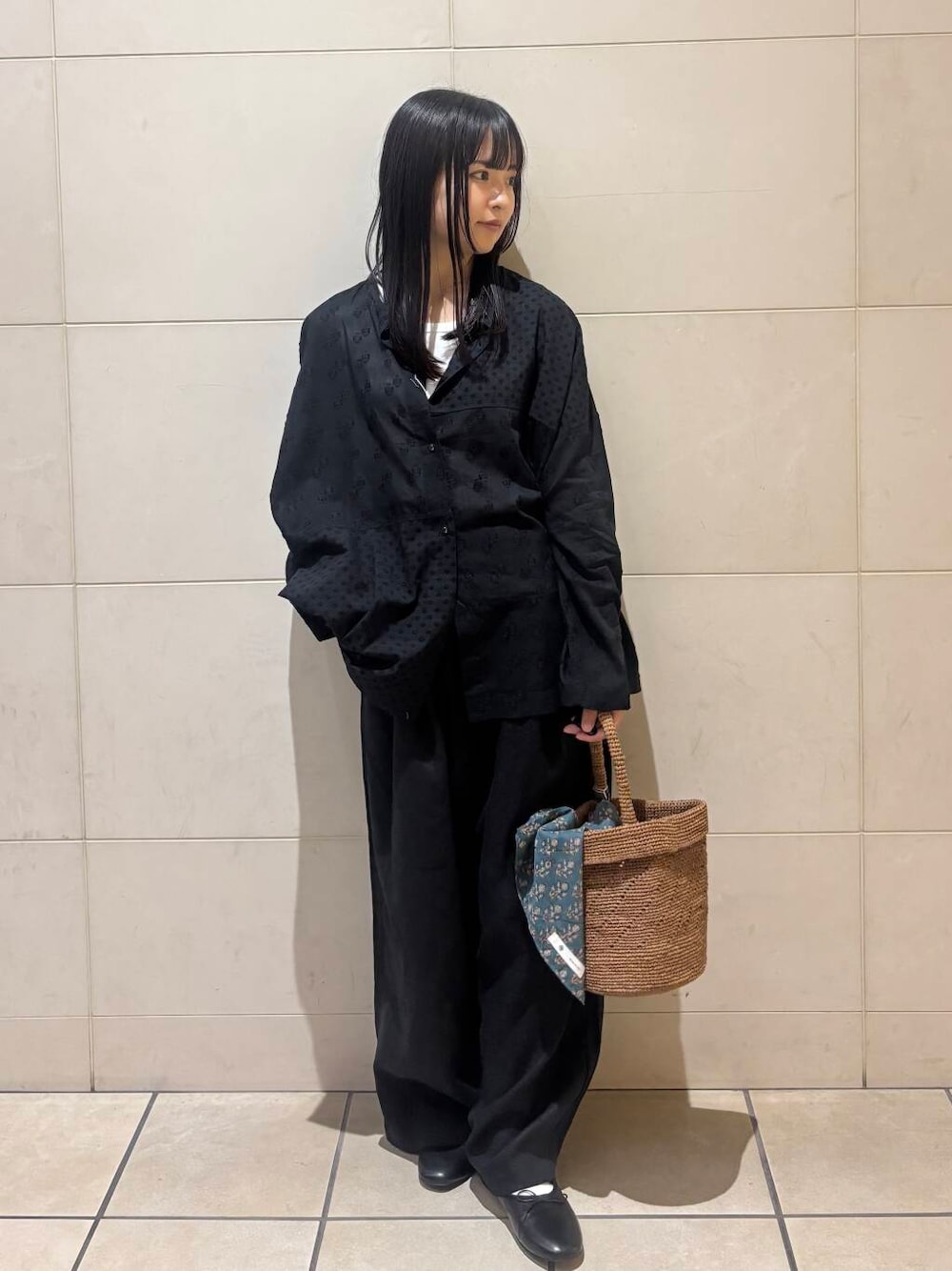 2WAY仕様』 ジャガードパッチワークブラウスを使った人気ファッション 