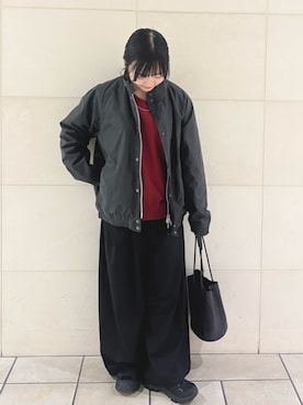 「FORK&SPOON（フォークアンドスプーン）のアイテム（その他パンツ）」を使った、chihiroさん（レディース・153cm）の冬コーディネート