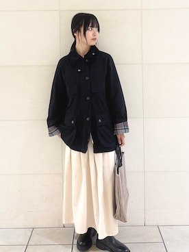 「イチ推しジャケットスタイル」｜「アイテム（トートバッグ）」を使った、chihiroさん（レディース・153cm）の秋コーディネート