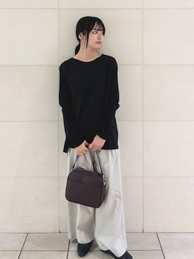 「URBAN RESEARCH DOORS（アーバンリサーチドアーズ）の2WAYスクエアショルダーバッグ（ショルダーバッグ）」を使った、chihiroさん（レディース・153cm）の秋コーディネート