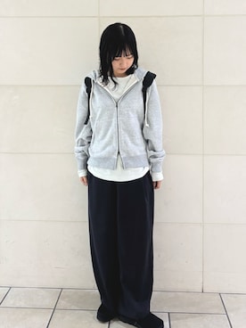 「アイテム（バックパック/リュック）」を使った、chihiroさん（レディース・153cm）の秋コーディネート