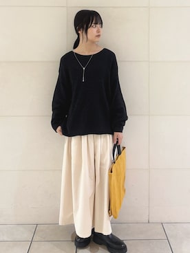 「eness（エネス）のENESS　チェルシーブーツ（ブーツ）」を使った、chihiroさん（レディース・153cm）の秋コーディネート