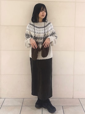 chihiroさん（レディース・153cm）の冬コーディネート