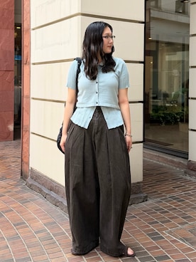 「KBF（ケイビーエフ）のアイテム（パンツ）」を使った、のぶさん（レディース・163cm）の夏コーディネート