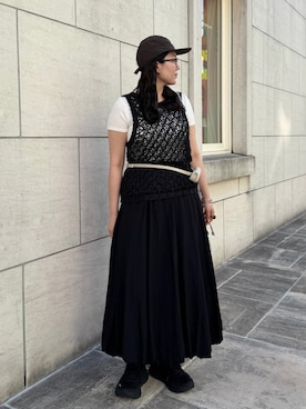 「KBF（ケイビーエフ）のアイテム（バッグ）」を使った、のぶさん（レディース・163cm）の夏コーディネート