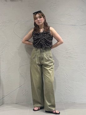 「アイテム（キャミソール）」を使った、のぶさん（レディース・163cm）の夏コーディネート