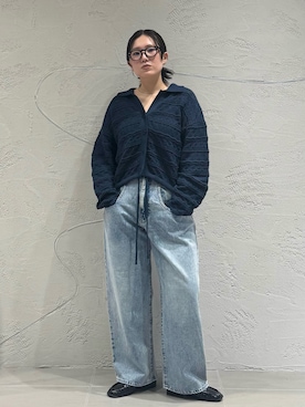 「アイテム（ローファー）」を使った、のぶさん（レディース・163cm）の秋コーディネート