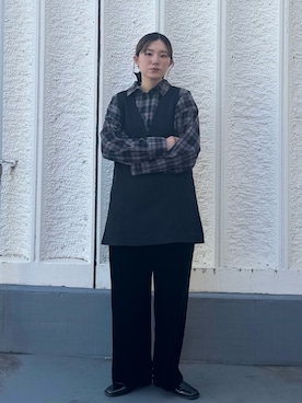 「アイテム（ヘアゴム）」を使った、のぶさん（レディース・163cm）の秋コーディネート