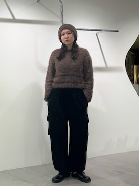 「ベロア」｜のぶさん（レディース・163cm）の冬コーディネート