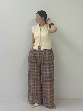 「KBF（ケイビーエフ）のアイテム（パンツ）」を使った、のぶさん（レディース・163cm）の春コーディネート