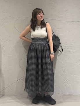 「アイテム（バングル/リストバンド）」を使った、のぶさん（レディース・163cm・20代）の夏コーディネート