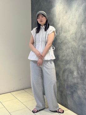 「アイテム（ニットキャップ/ビーニー）」を使った、のぶさん（レディース・163cm）の夏コーディネート
