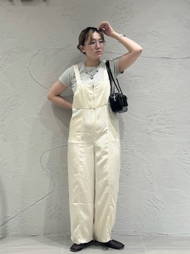 「アイテム（サロペット/オーバーオール）」を使った、のぶさん（レディース・163cm・20代）の夏コーディネート