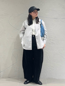 「アイテム（ローファー）」を使った、のぶさん（レディース・163cm）の秋コーディネート