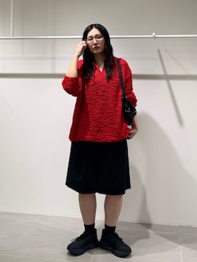 「アイテム（メガネ）」を使った、のぶさん（レディース・163cm）の秋コーディネート