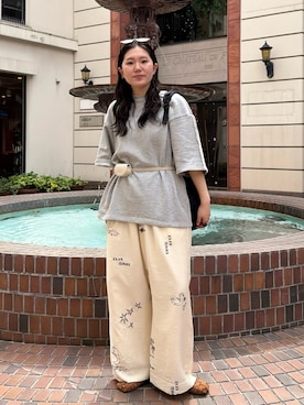 「KBF（ケイビーエフ）のアイテム（シューズ）」を使った、のぶさん（レディース・163cm）の春コーディネート
