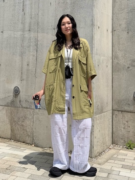 「KBF（ケイビーエフ）のアイテム（パンツ）」を使った、のぶさん（レディース・163cm）の夏コーディネート