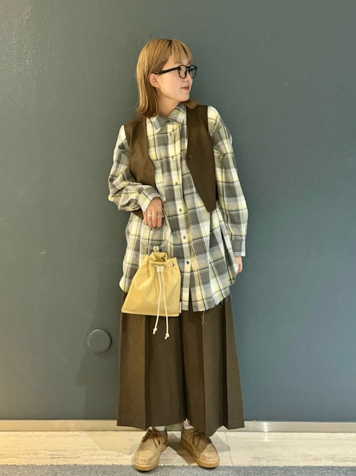 カットオフルーズチェックシャツ