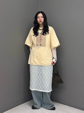 「KBF（ケイビーエフ）のメリージェーンスニーカー（スニーカー、グレー系）」を使った、のぶさん（レディース・163cm）の春コーディネート