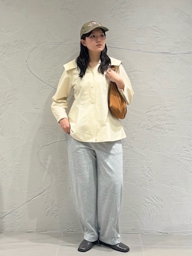 「アイテム（スウェットパンツ）」を使った、のぶさん（レディース・163cm）の秋コーディネート
