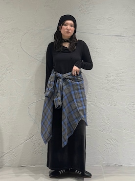 「アイテム（帽子）」を使った、のぶさん（レディース・163cm）の秋コーディネート