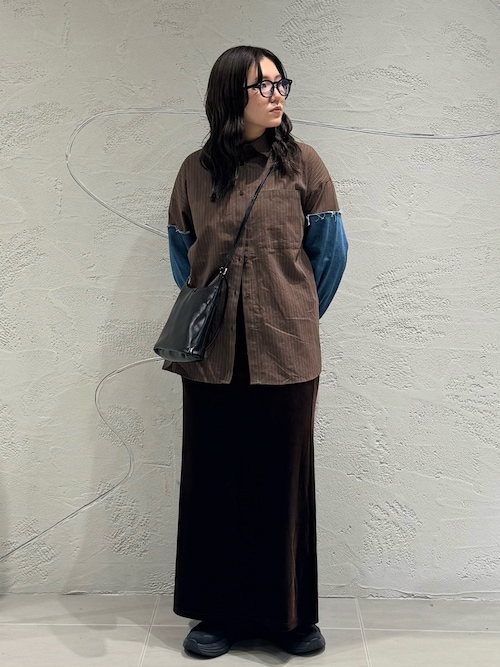 デニムスリーブリメイクシャツ（シャツ/ブラウス）｜KBF（ケイビーエフ