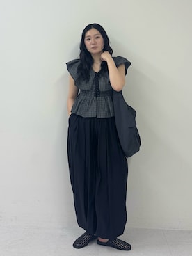 「KBF（ケイビーエフ）のアイテム（シューズ）」を使った、のぶさん（レディース・163cm）の春コーディネート