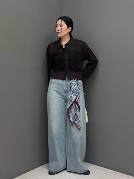 「KBF（ケイビーエフ）のアイテム（トップス）」を使った、のぶさん（レディース・163cm）の春コーディネート