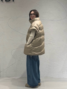 「アイテム（ダウンベスト）」を使った、のぶさん（レディース・163cm・20代）の秋コーディネート