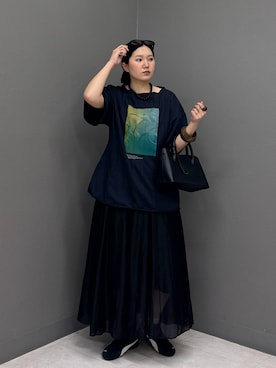 「KBF（ケイビーエフ）のPUMA　SPEEDCAT OG（スニーカー、ブラック系）」を使った、のぶさん（レディース・163cm）の春コーディネート