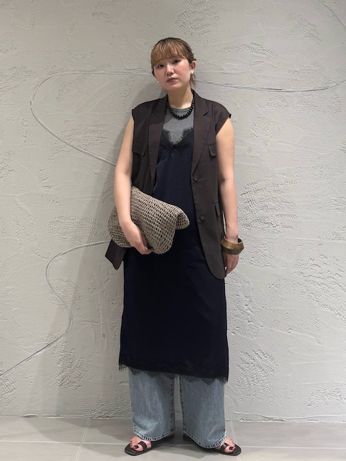 美品◆ケイミーワンピースS ブルーカリブ ギャザーワンピース | kay me | kay me (ケイミー)