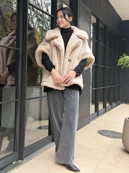 セール】【2025AW】テディベア ボアコート ボアジャケット ミドル丈