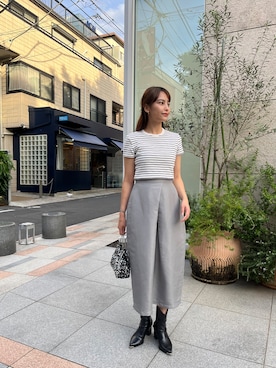 「アイテム（スカート、シルバー系）」を使った、ELFRANKさん（レディース・164cm）の秋コーディネート